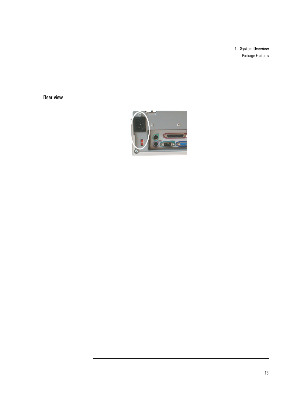 Rear view | HP Vectra VL400 User Manual | Page 13 / 64
