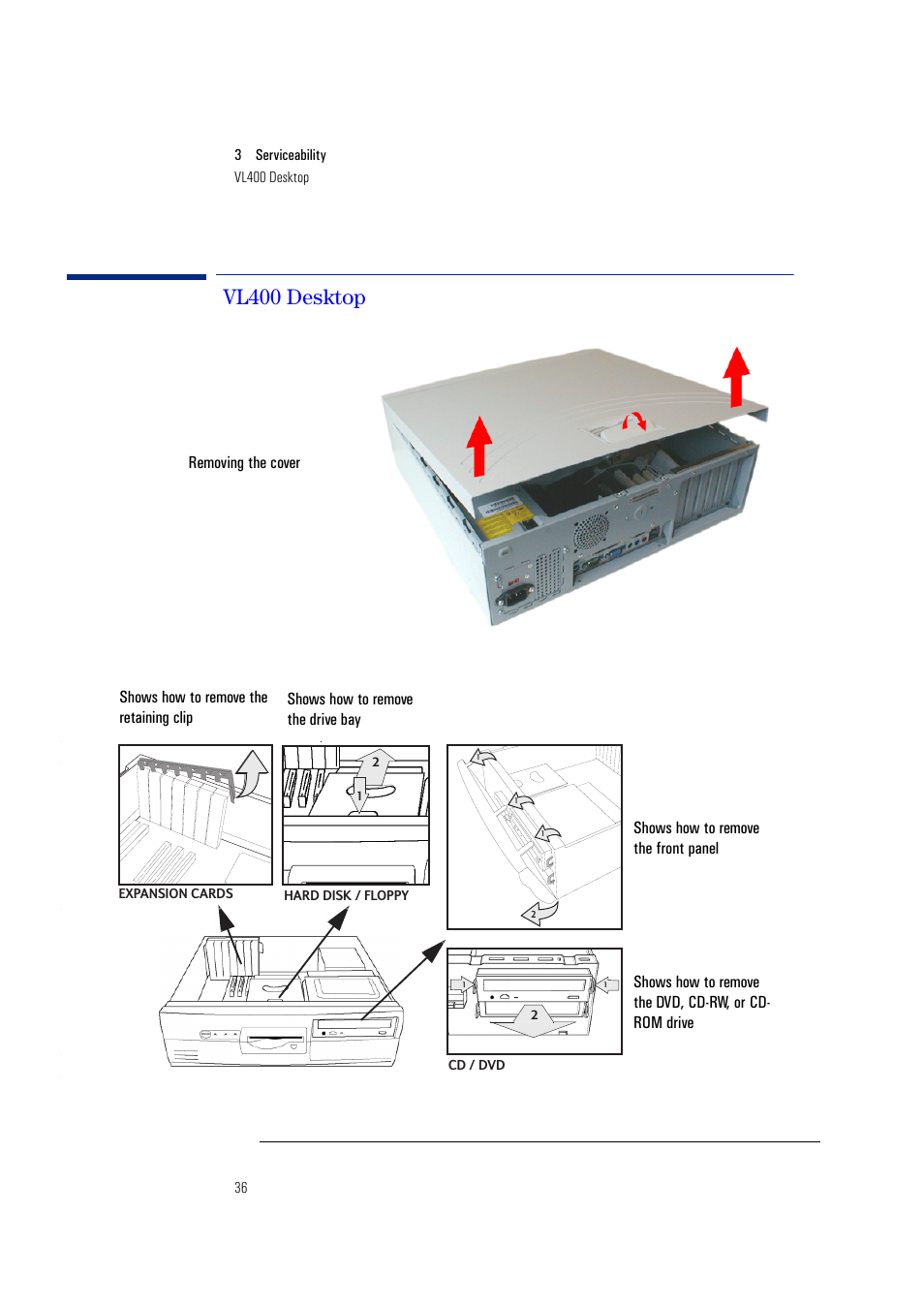 Vl400 desktop | HP Vectra VL400 User Manual | Page 36 / 64