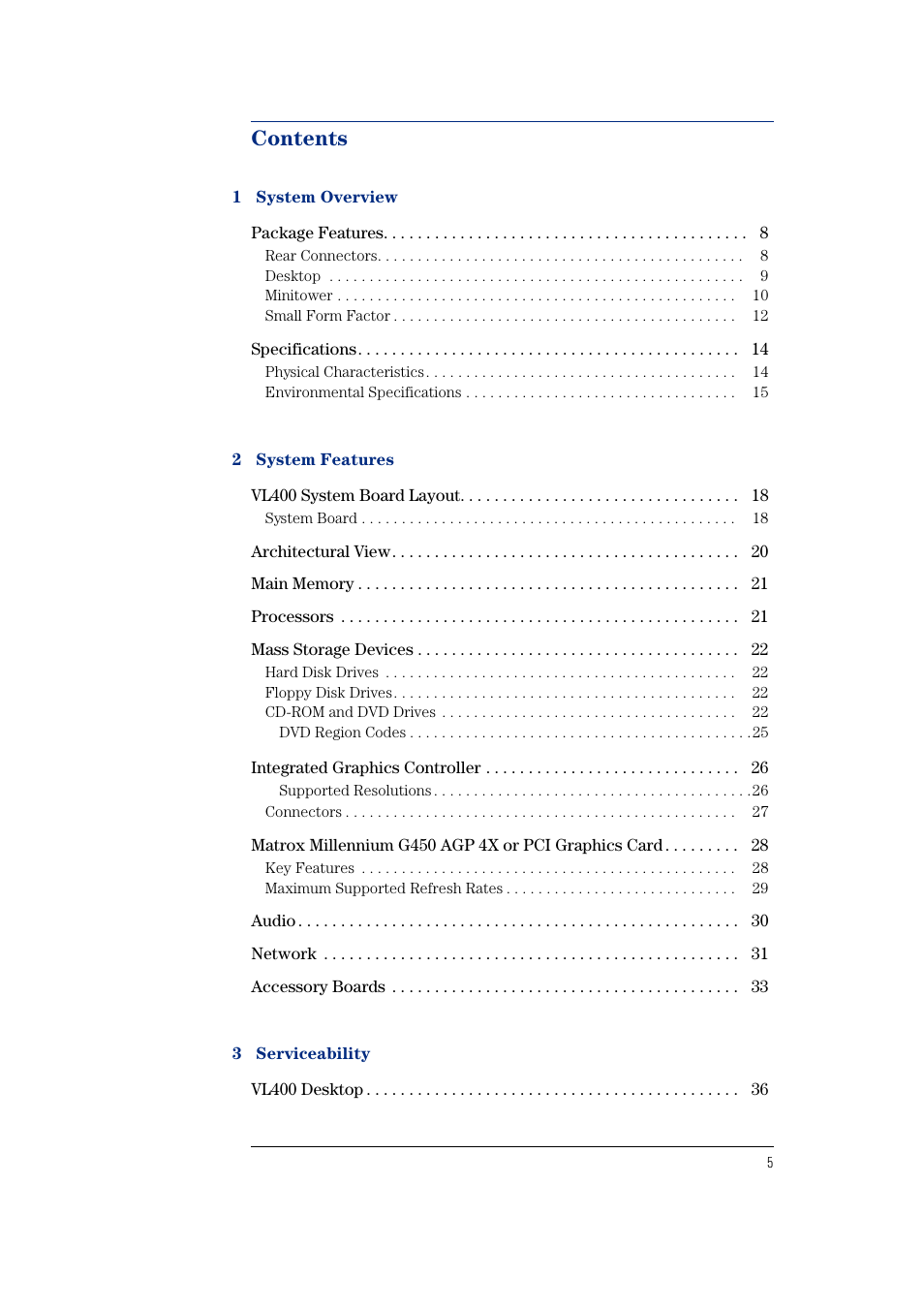 HP Vectra VL400 User Manual | Page 5 / 64