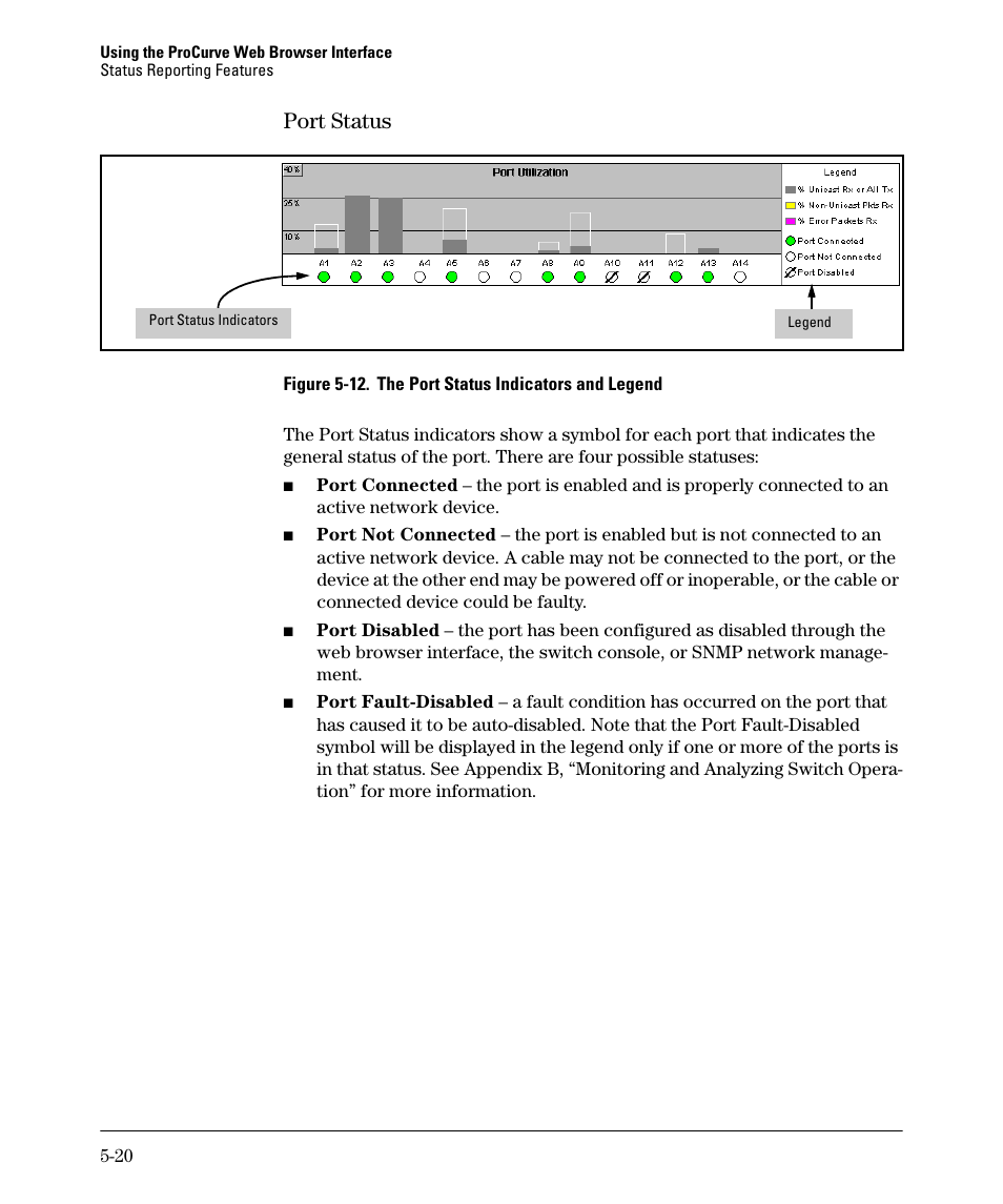 Port status, Port status -20, Port status -19 | HP 2910AL User Manual | Page 102 / 618