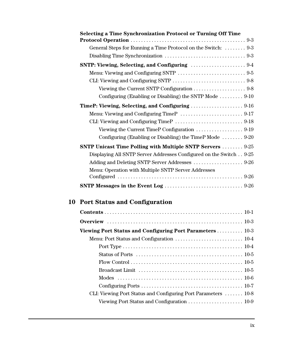 10 port status and configuration | HP 2910AL User Manual | Page 11 / 618