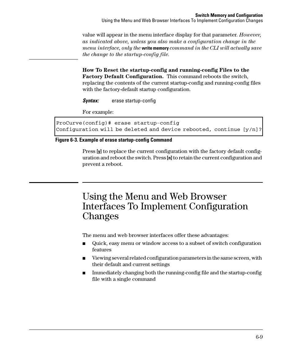 Configuration changes | HP 2910AL User Manual | Page 117 / 618