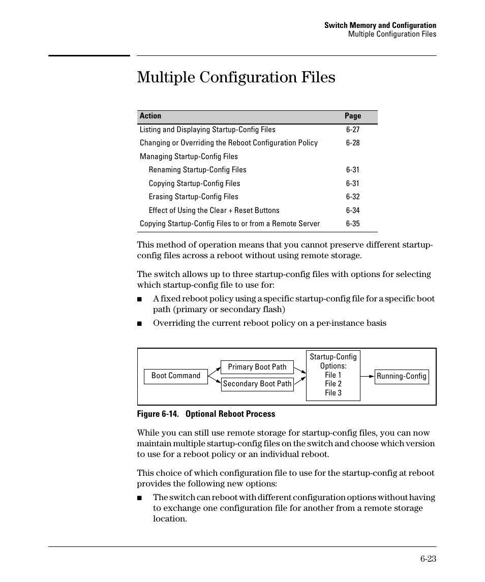 Multiple configuration files | HP 2910AL User Manual | Page 131 / 618