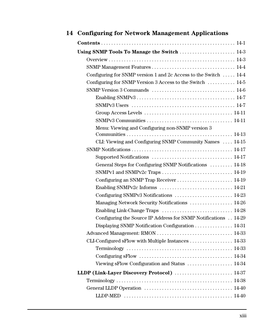 14 configuring for network management applications | HP 2910AL User Manual | Page 15 / 618