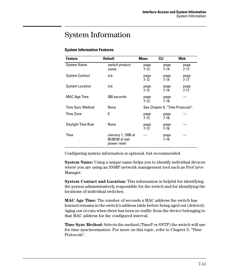 System information | HP 2910AL User Manual | Page 157 / 618