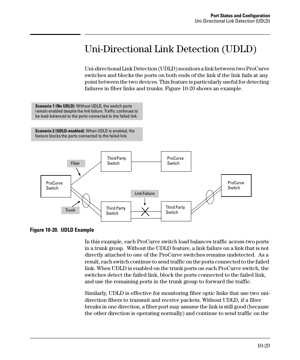 Uni-directional link detection (udld) | HP 2910AL User Manual | Page 243 / 618