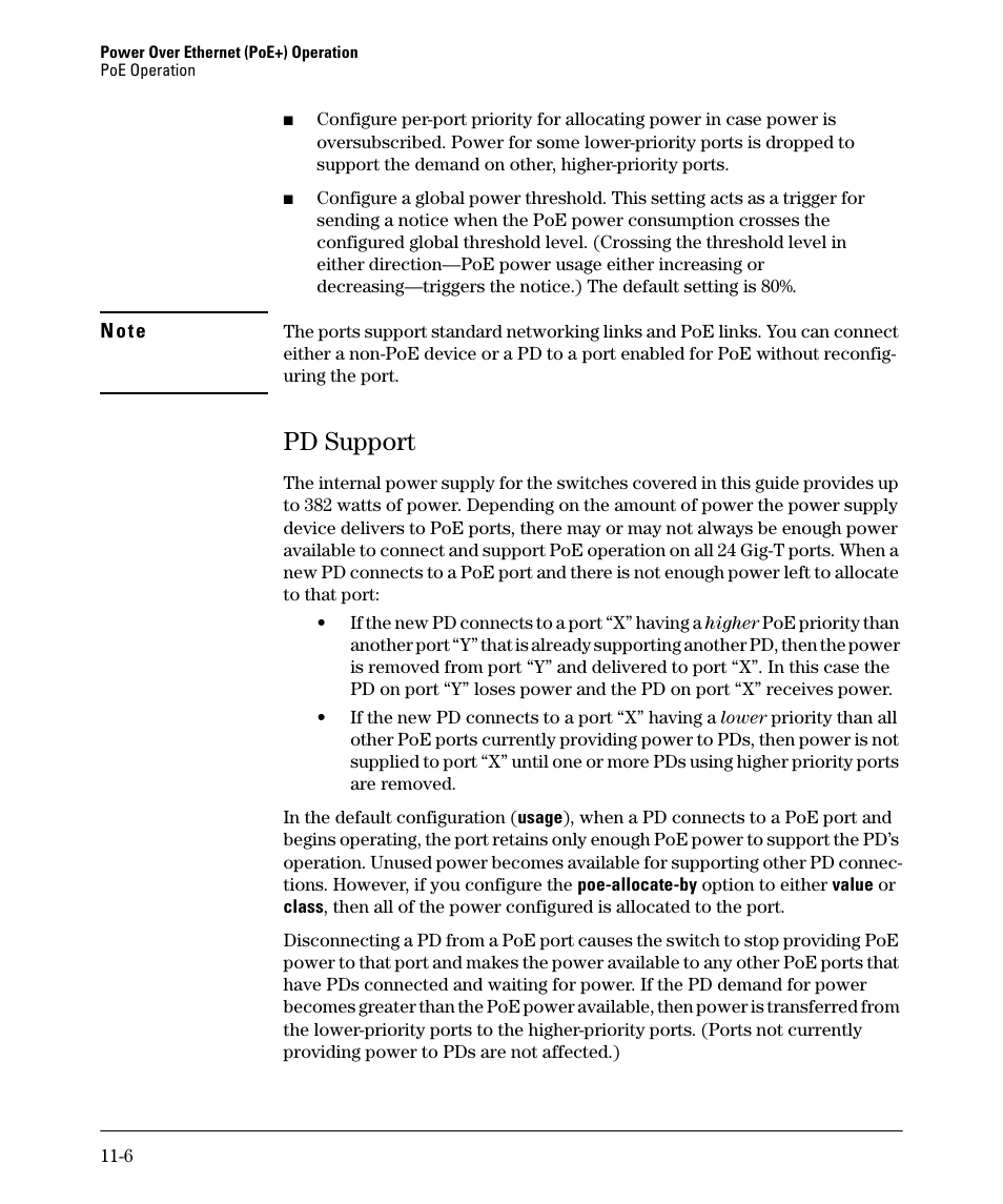 Pd support, Pd support -6 | HP 2910AL User Manual | Page 256 / 618