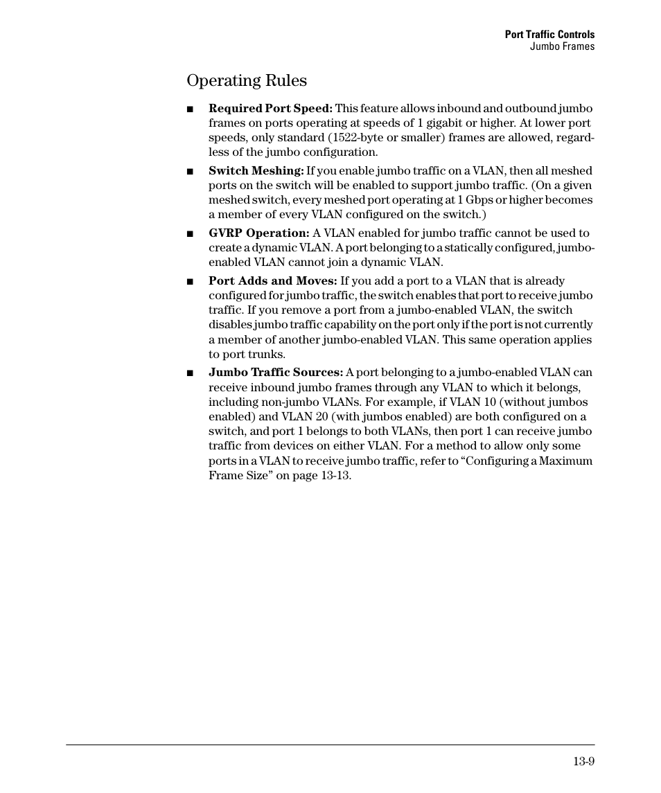 Operating rules, Operating rules -9 | HP 2910AL User Manual | Page 319 / 618