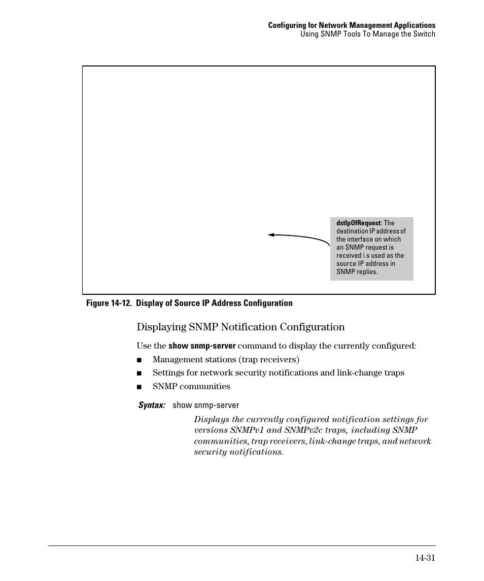 Displaying snmp notification configuration, Displaying snmp notification configuration -31 | HP 2910AL User Manual | Page 359 / 618