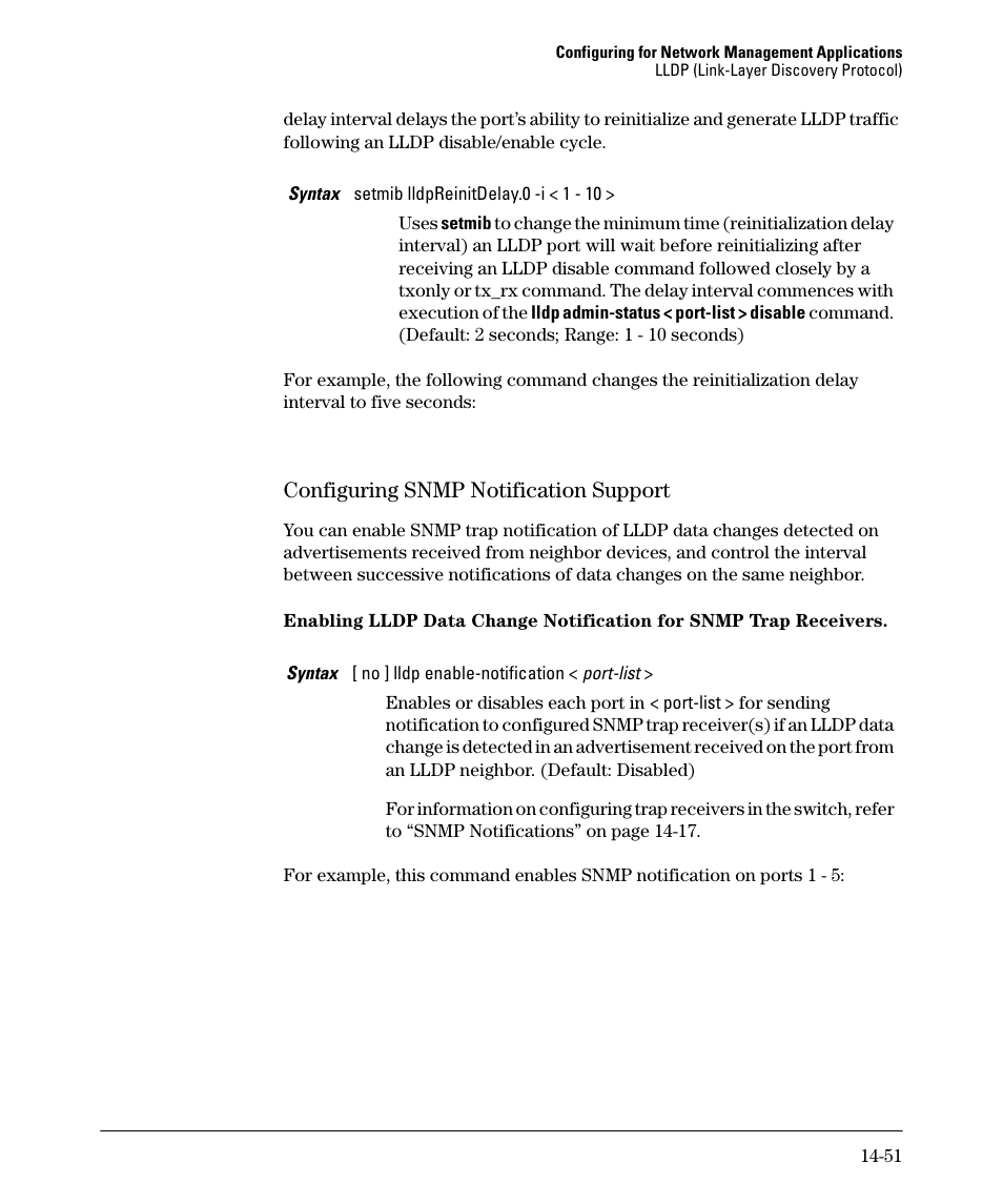 Configuring snmp notification support, Configuring snmp notification support -51 | HP 2910AL User Manual | Page 379 / 618