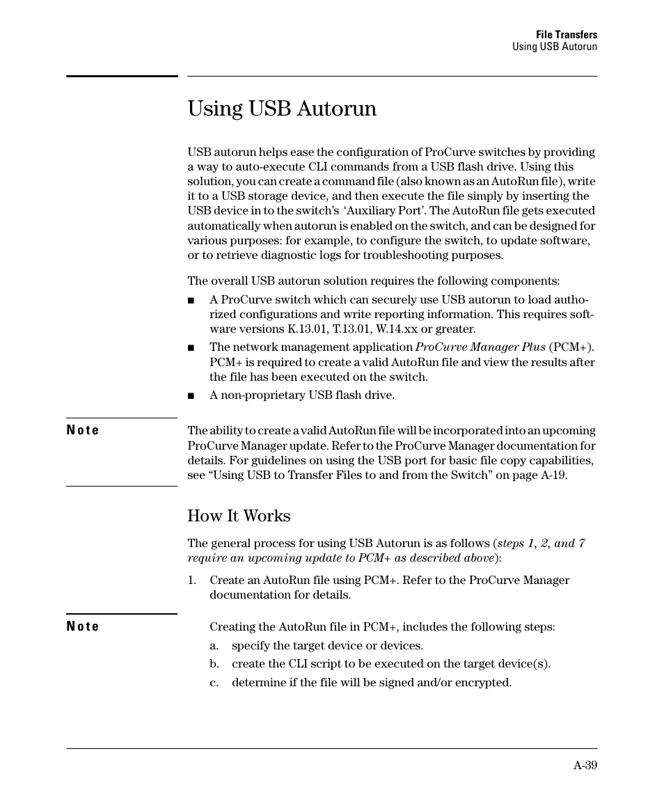 Using usb autorun, How it works | HP 2910AL User Manual | Page 451 / 618