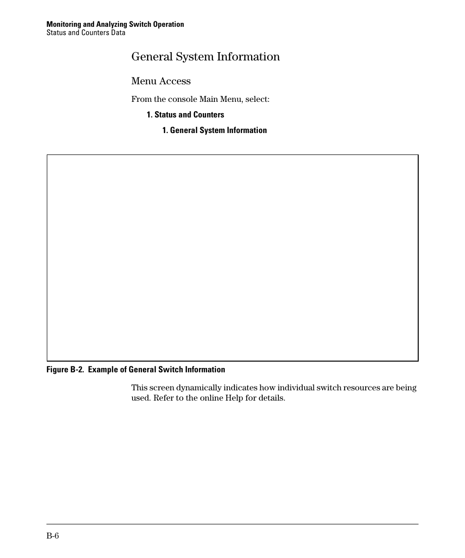 General system information, Menu access | HP 2910AL User Manual | Page 462 / 618