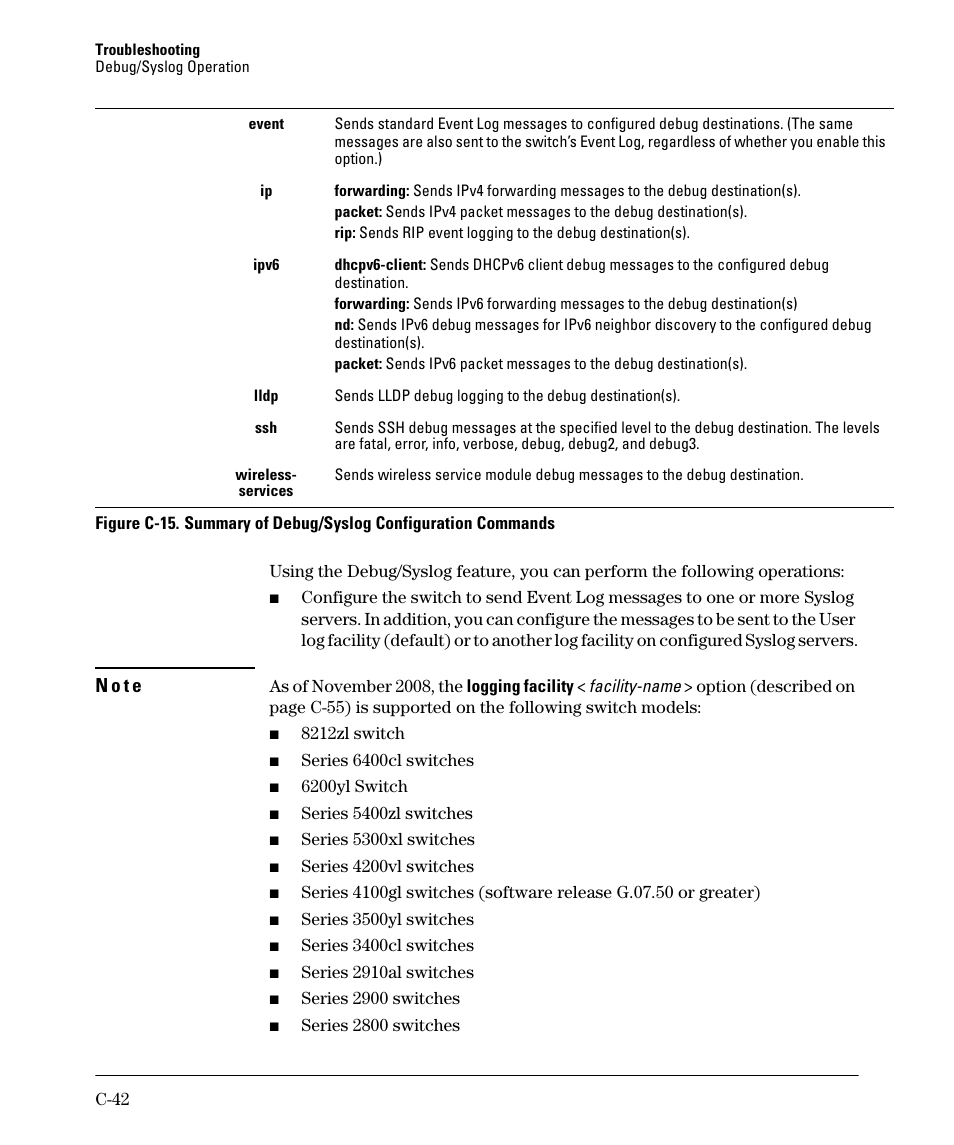 N o t e | HP 2910AL User Manual | Page 530 / 618