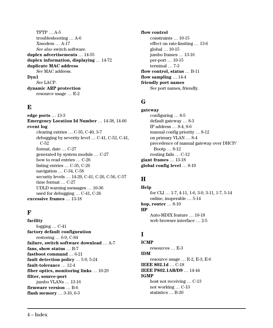 HP 2910AL User Manual | Page 606 / 618