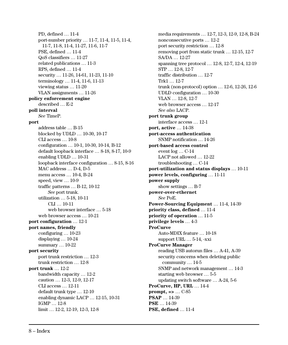 HP 2910AL User Manual | Page 610 / 618