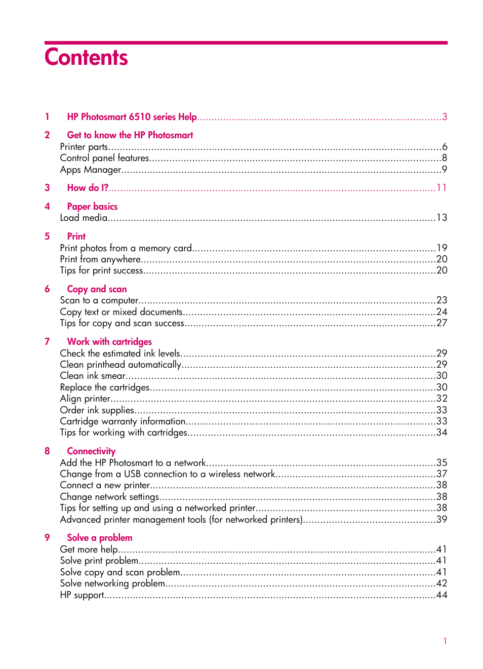 HP 6510 User Manual | Page 3 / 64