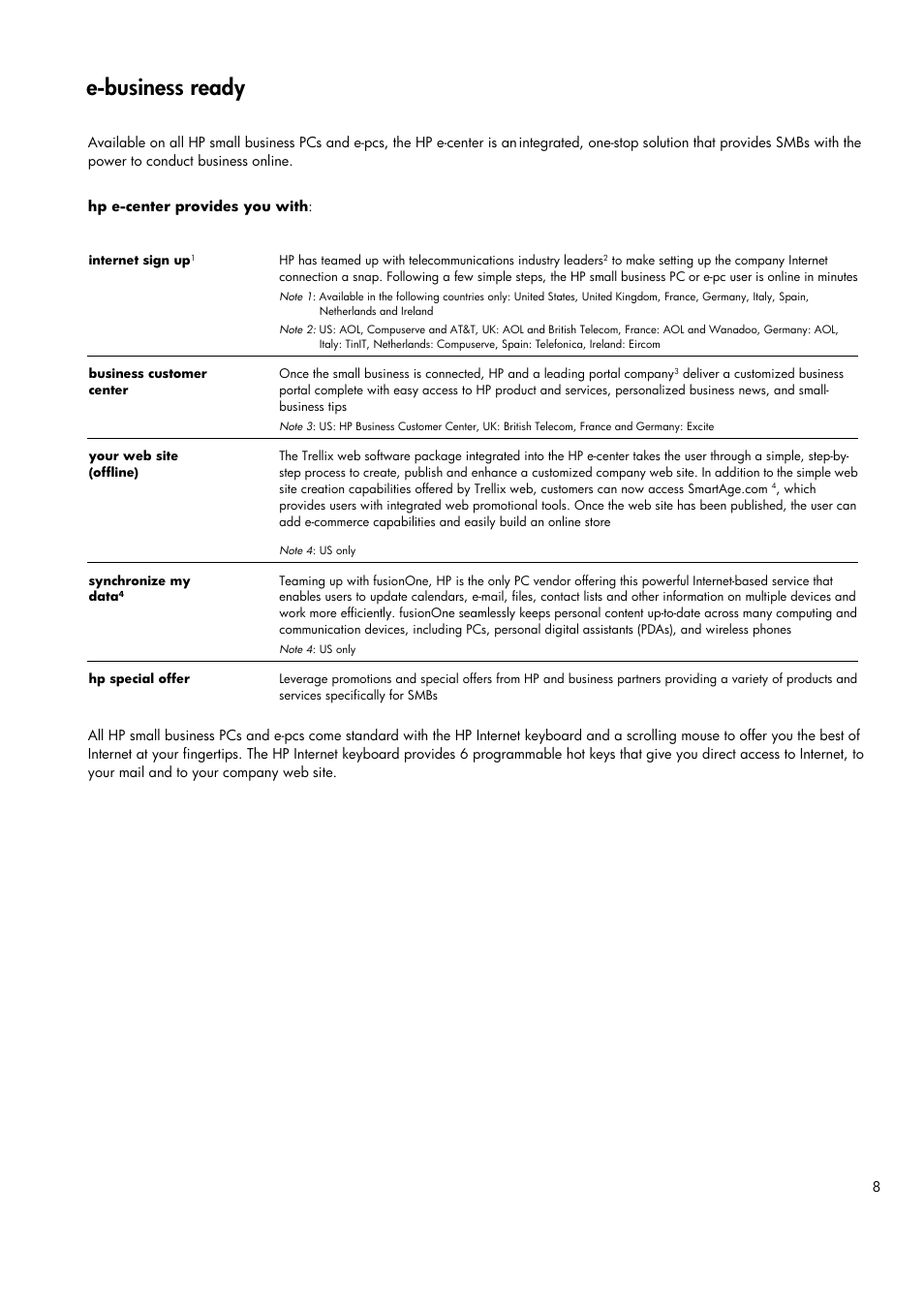E-business ready | HP Business e-pc User Manual | Page 8 / 10