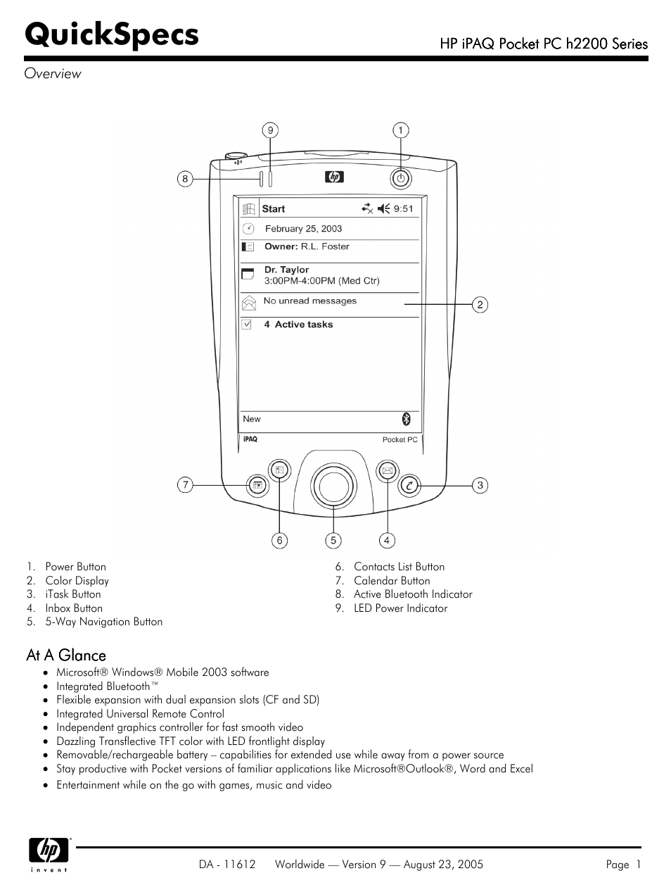 HP H2200 User Manual | 9 pages