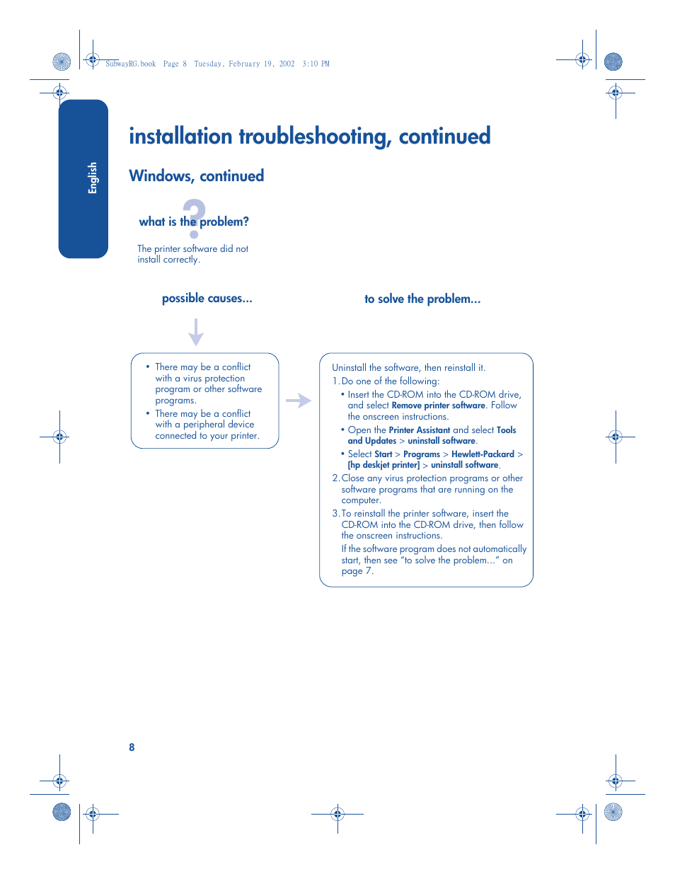 Installation troubleshooting, continued, Windows, continued | HP 3820 series User Manual | Page 12 / 24