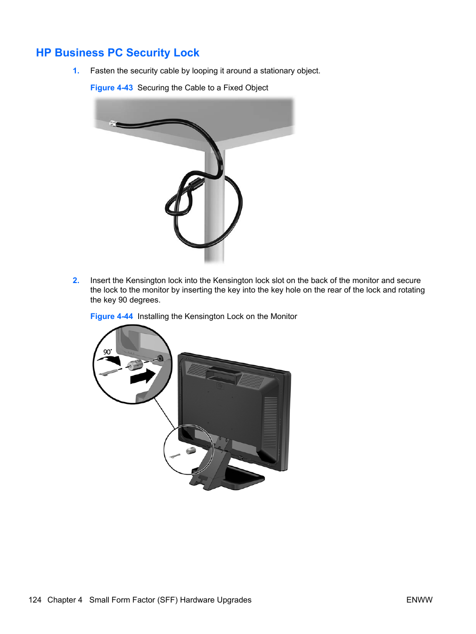 Hp business pc security lock | HP 6200 User Manual | Page 132 / 181