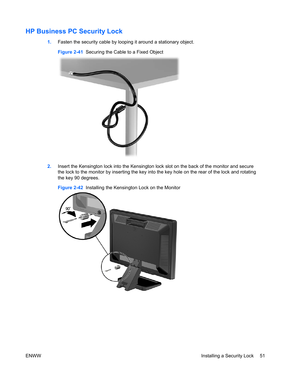 Hp business pc security lock | HP 6200 User Manual | Page 59 / 181