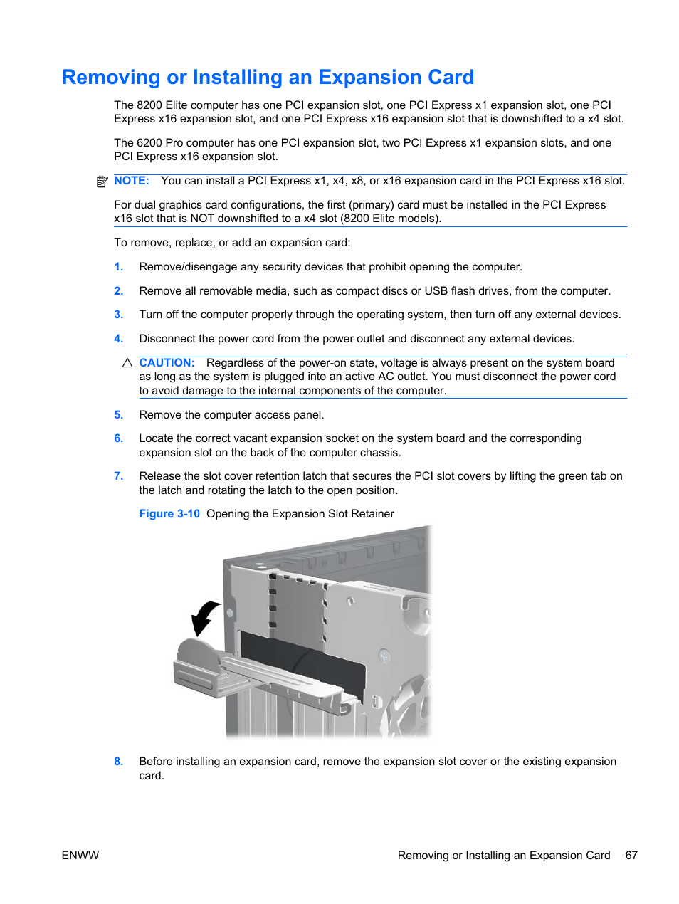 Removing or installing an expansion card | HP 6200 User Manual | Page 75 / 181