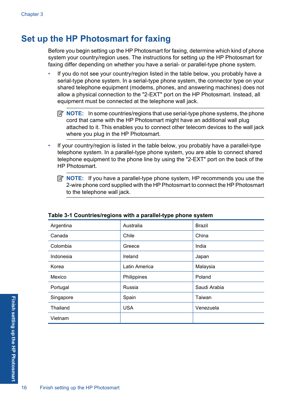 Set up the hp photosmart for faxing | HP Photosmart Premium Fax C410 User Manual | Page 18 / 264