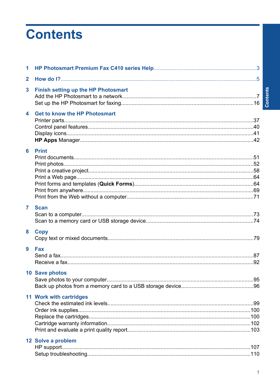 HP Photosmart Premium Fax C410 User Manual | Page 3 / 264