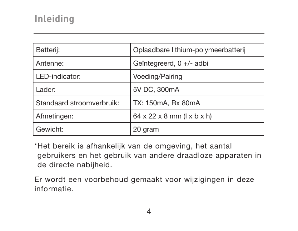 Inleiding | HP iPAQ Bluetooth Hands-Free Headset F8T061eaHP User Manual | Page 110 / 208