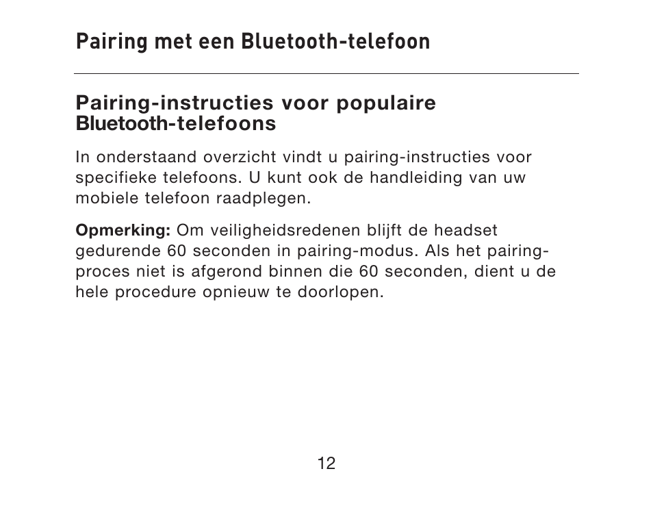 Pairing met een bluetooth-telefoon | HP iPAQ Bluetooth Hands-Free Headset F8T061eaHP User Manual | Page 118 / 208