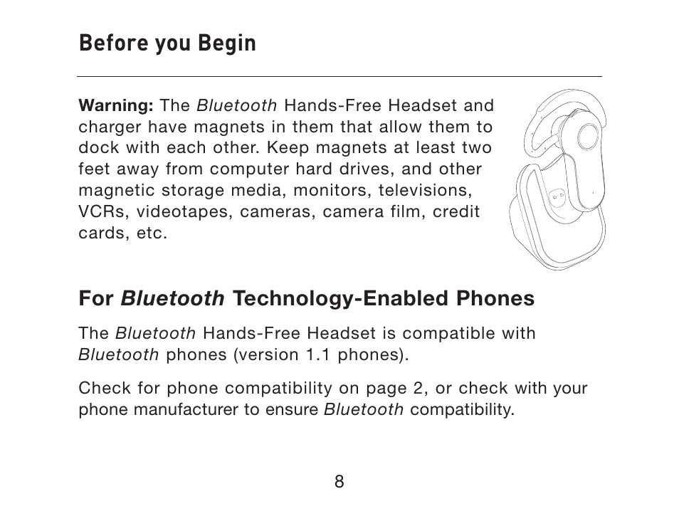 Before you begin | HP iPAQ Bluetooth Hands-Free Headset F8T061eaHP User Manual | Page 12 / 208