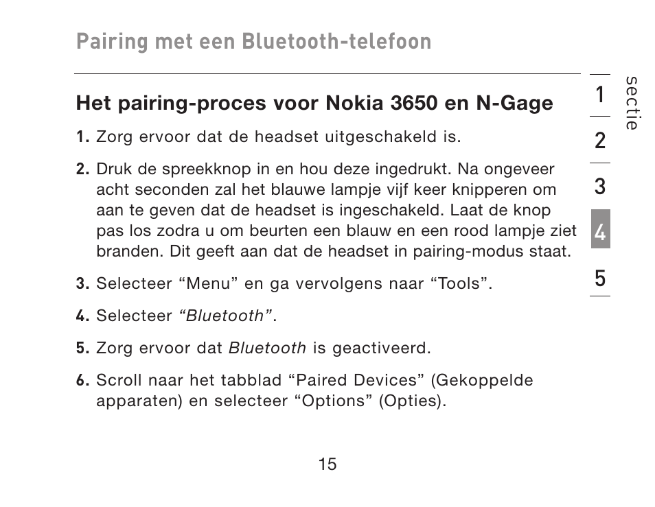 Pairing met een bluetooth-telefoon | HP iPAQ Bluetooth Hands-Free Headset F8T061eaHP User Manual | Page 121 / 208