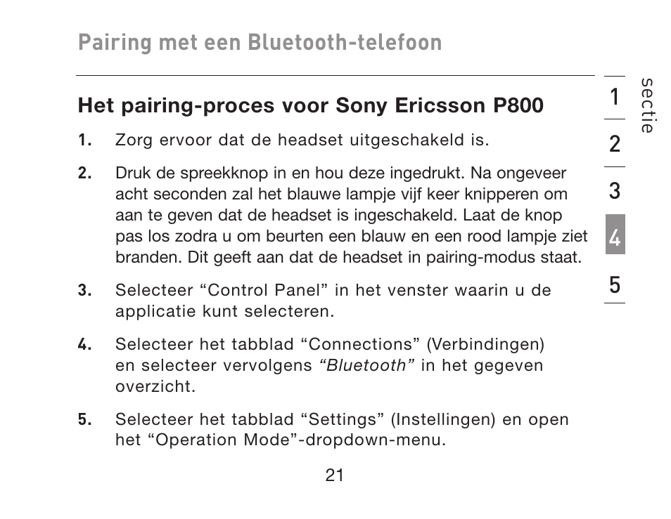 Pairing met een bluetooth-telefoon | HP iPAQ Bluetooth Hands-Free Headset F8T061eaHP User Manual | Page 127 / 208