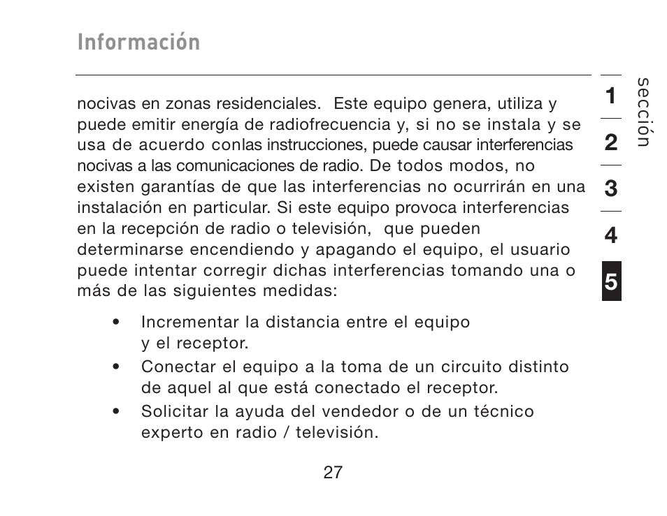 Información | HP iPAQ Bluetooth Hands-Free Headset F8T061eaHP User Manual | Page 167 / 208