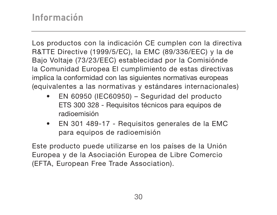 Información | HP iPAQ Bluetooth Hands-Free Headset F8T061eaHP User Manual | Page 170 / 208