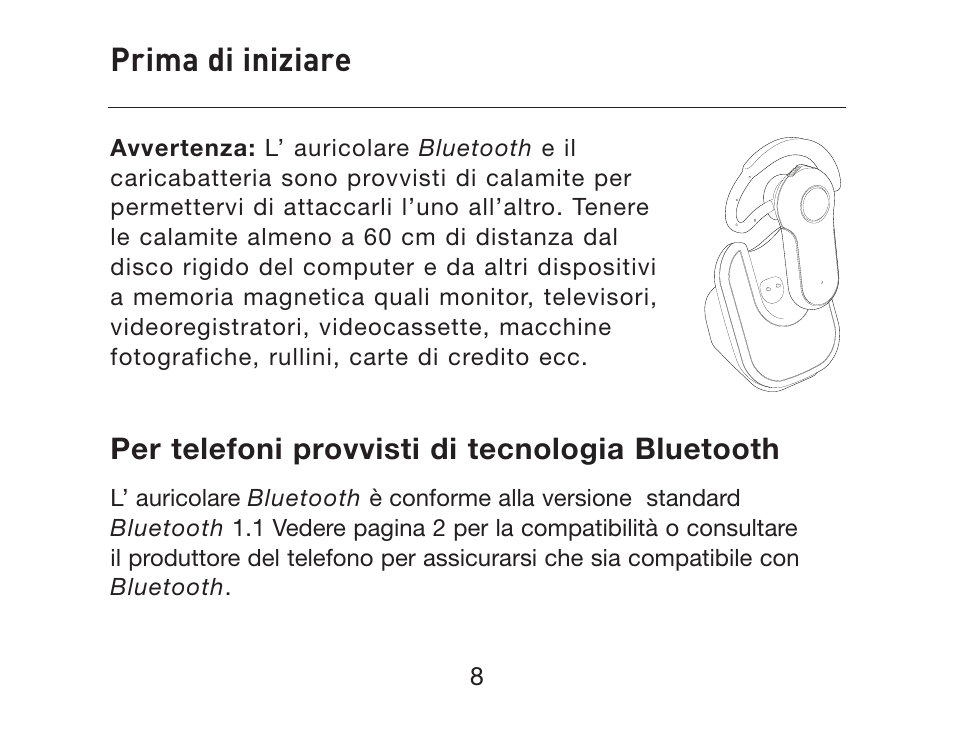 Prima di iniziare | HP iPAQ Bluetooth Hands-Free Headset F8T061eaHP User Manual | Page 182 / 208