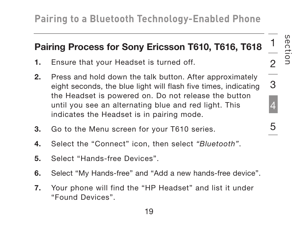 Pairing to a bluetooth technology-enabled phone | HP iPAQ Bluetooth Hands-Free Headset F8T061eaHP User Manual | Page 23 / 208