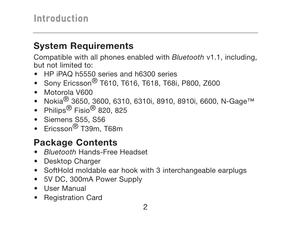 Introduction | HP iPAQ Bluetooth Hands-Free Headset F8T061eaHP User Manual | Page 6 / 208