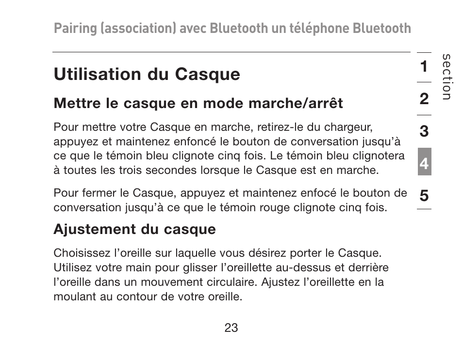 Utilisation du casque | HP iPAQ Bluetooth Hands-Free Headset F8T061eaHP User Manual | Page 61 / 208