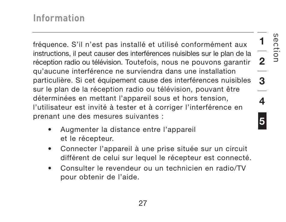 Information | HP iPAQ Bluetooth Hands-Free Headset F8T061eaHP User Manual | Page 65 / 208