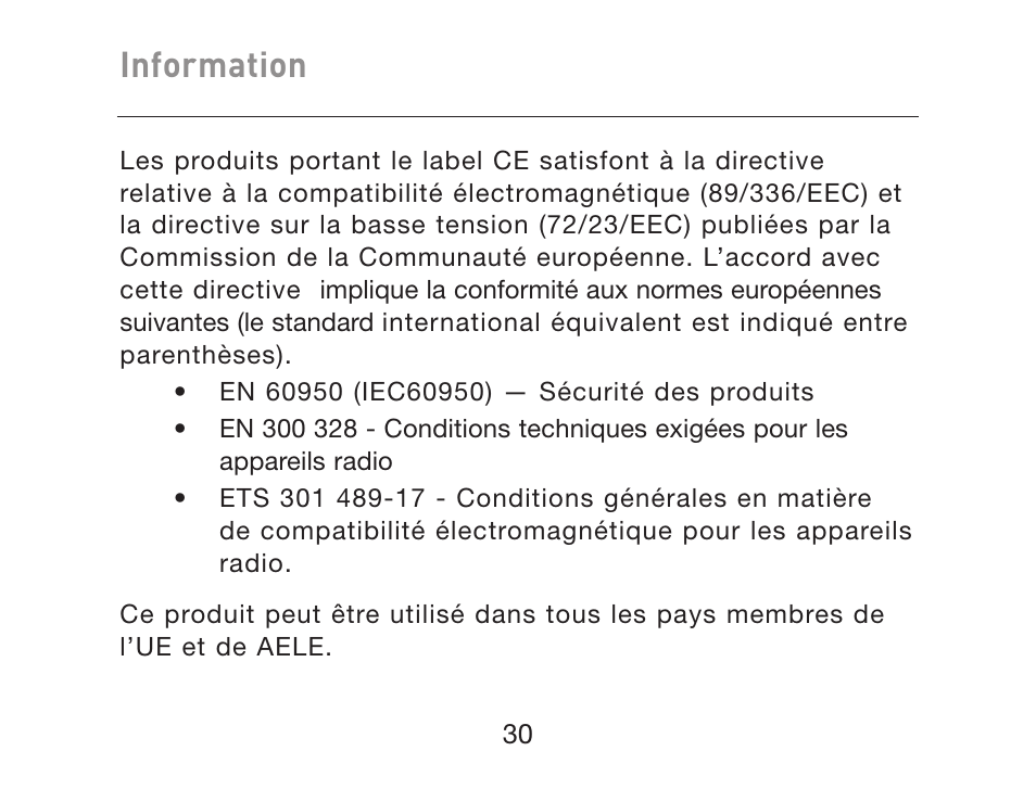 Information | HP iPAQ Bluetooth Hands-Free Headset F8T061eaHP User Manual | Page 68 / 208