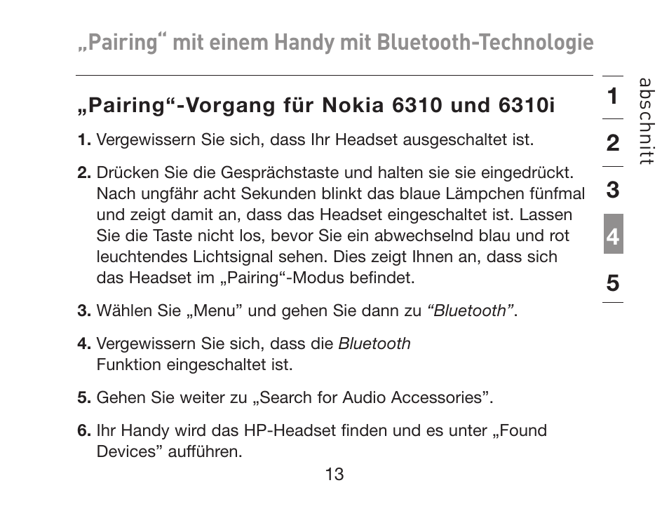 Pairing“ mit einem handy mit bluetooth-technologie | HP iPAQ Bluetooth Hands-Free Headset F8T061eaHP User Manual | Page 85 / 208