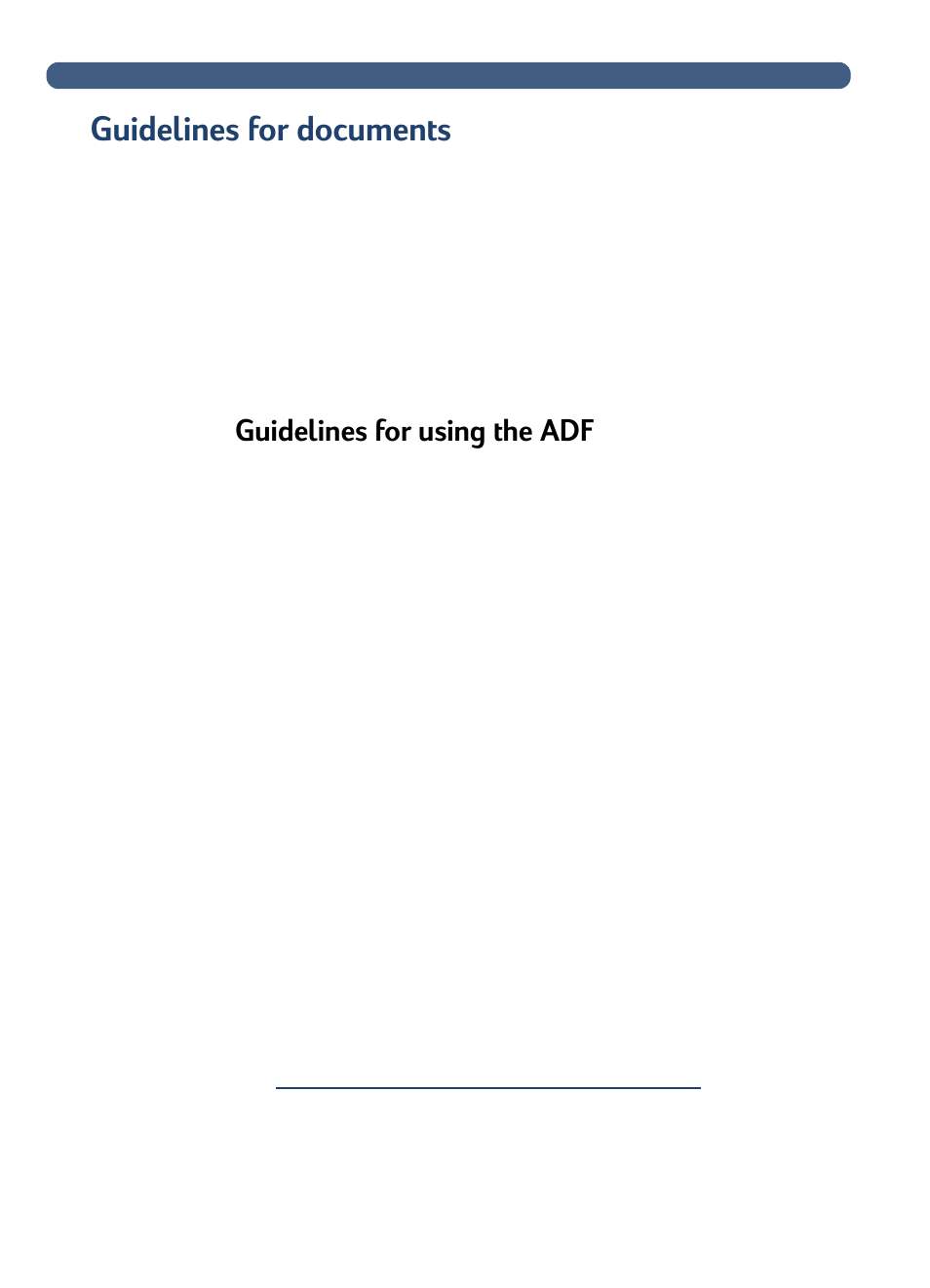 Guidelines for documents, Guidelines for using the adf | HP 8100C User Manual | Page 17 / 78
