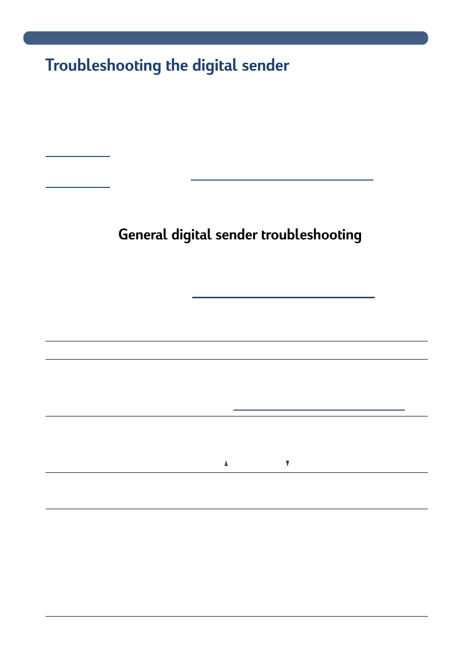 Troubleshooting the digital sender, General digital sender troubleshooting | HP 8100C User Manual | Page 57 / 78