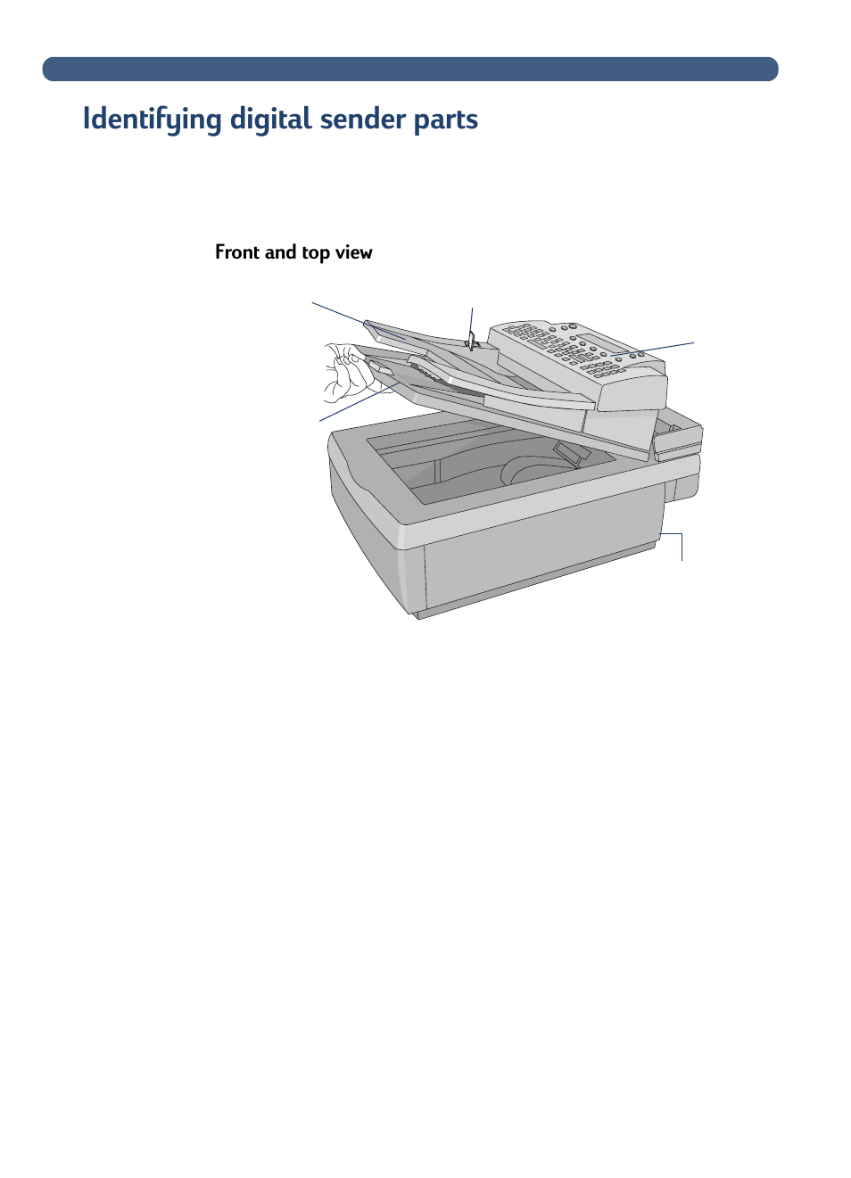 Identifying digital sender parts | HP 8100C User Manual | Page 7 / 78