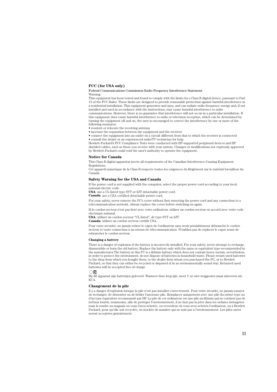 Français, Français 93 | HP 6 User Manual | Page 105 / 112