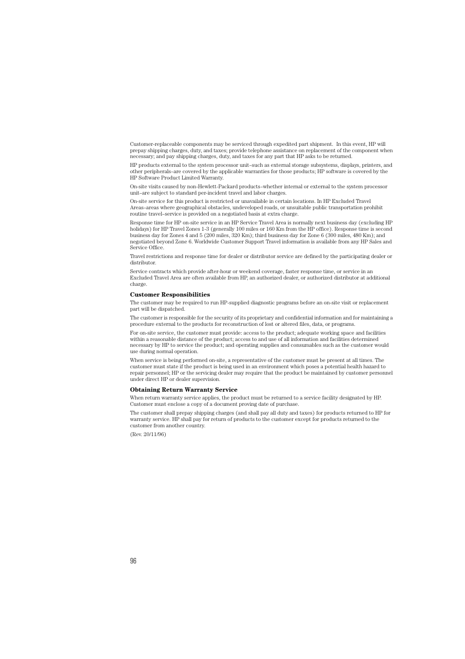 Français 96 français | HP 6 User Manual | Page 108 / 112