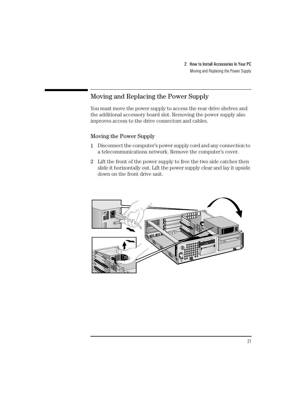 Moving and replacing the power supply | HP 6 User Manual | Page 33 / 112
