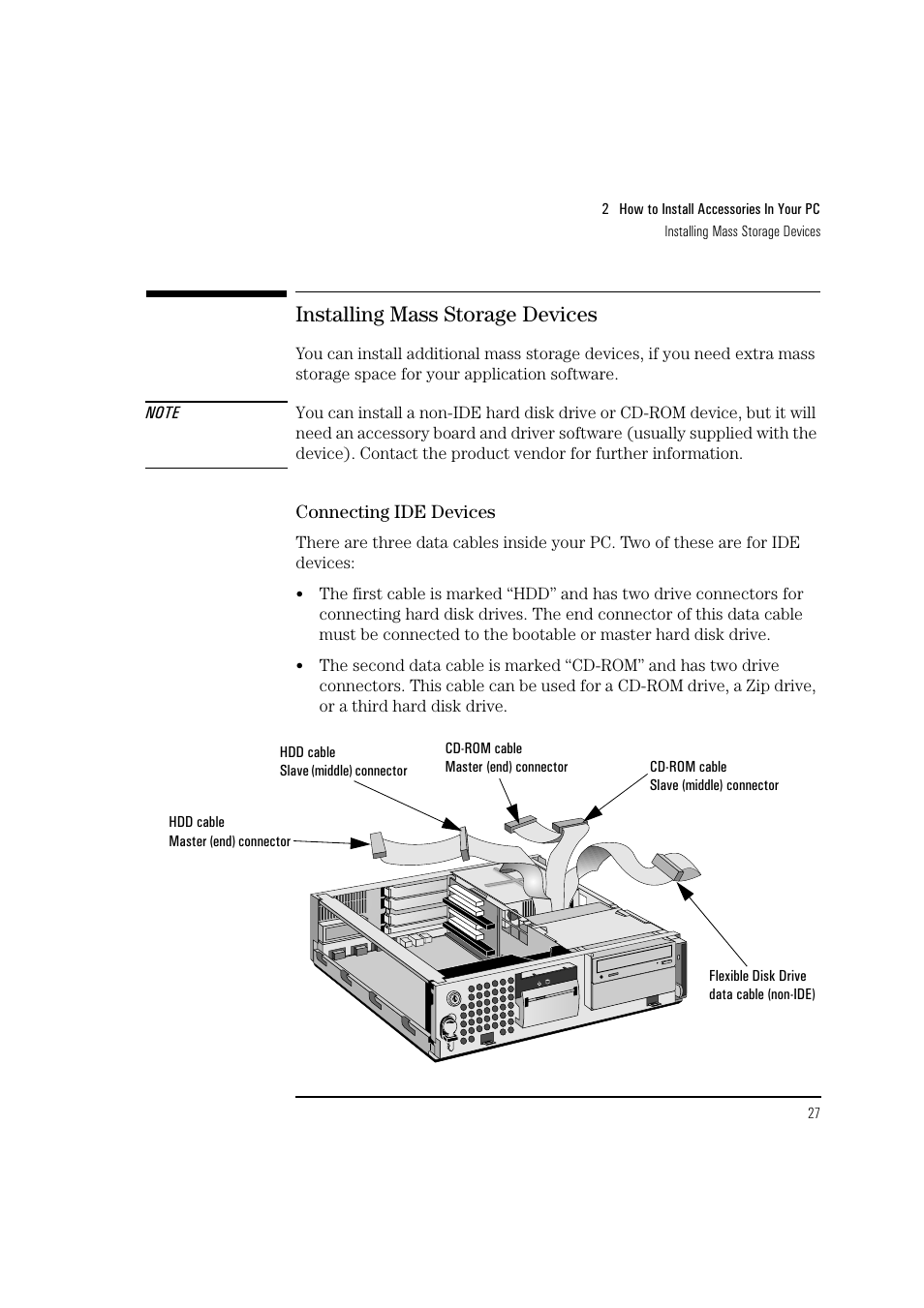 Installing mass storage devices | HP 6 User Manual | Page 39 / 112