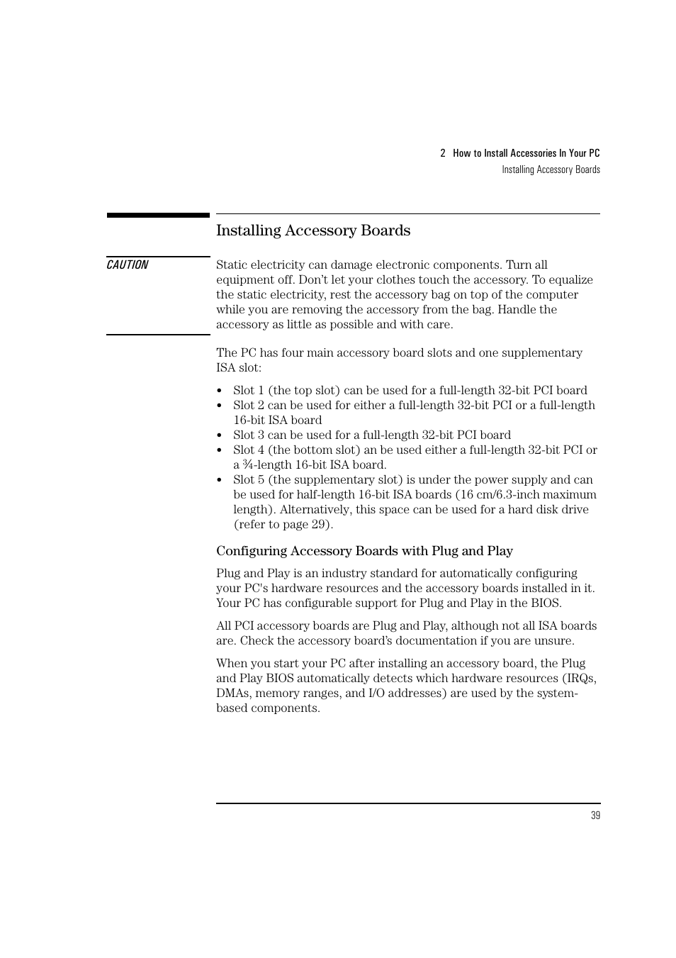 Installing accessory boards | HP 6 User Manual | Page 51 / 112